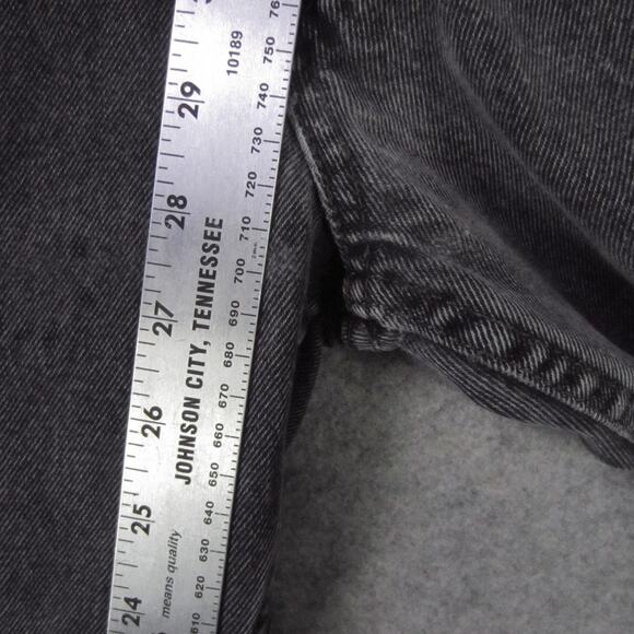 Levis 550 Jeans Mens 33x30 Faded Black Relaxed Fit Tapered Leg Denim Zip Fly - Picture 5 of 12